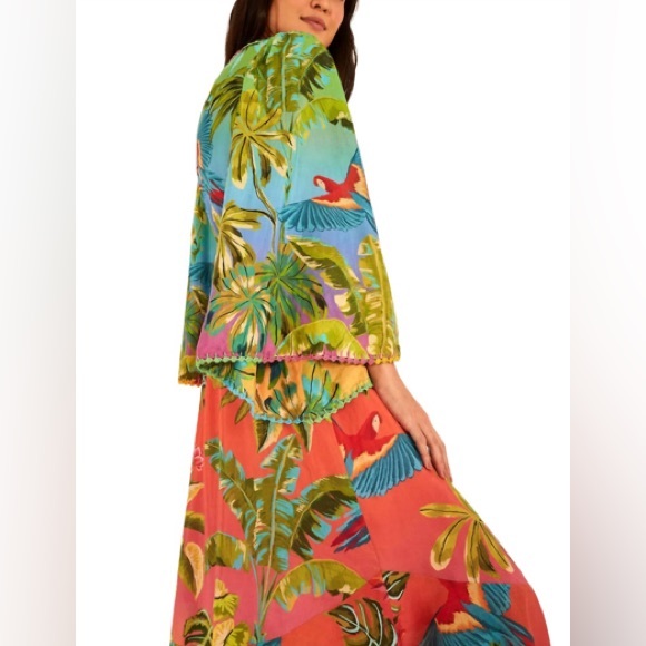 FARM RIO Ombre Forest Ruffle Tunic Dress - Picture 6 of 15